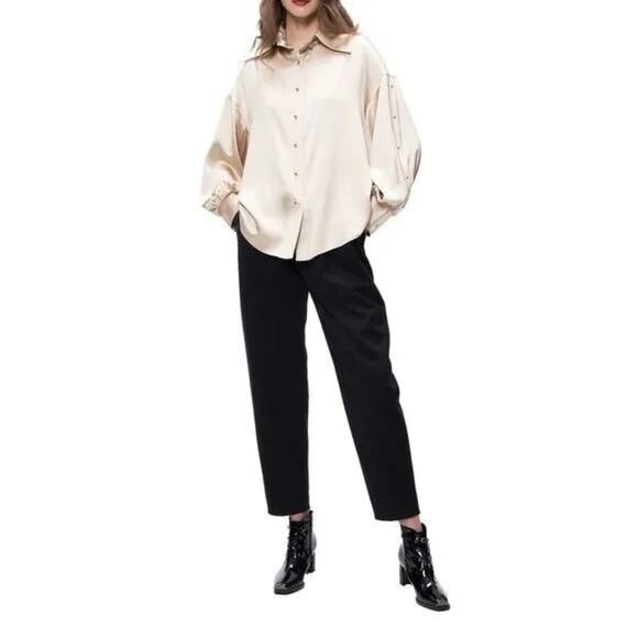 VivienneHu New York Silk Oversized Blouse Size 6
